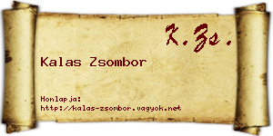 Kalas Zsombor névjegykártya